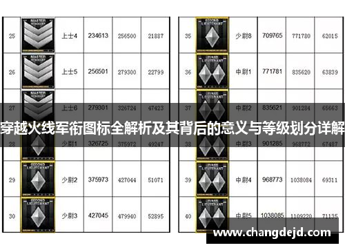 穿越火线军衔图标全解析及其背后的意义与等级划分详解